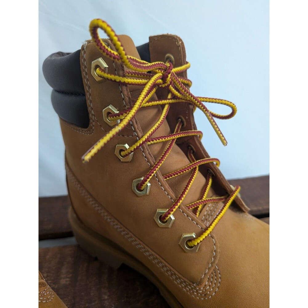 Timberland Linden Woods 6" Women's 7 Waterproof Leather Boot In Wheat A161G - Picture 5 of 15
